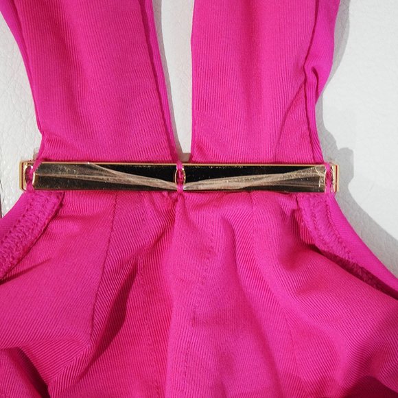 New MICHAEL Michael Kors Logo Bar High Neck Bikini Top / Size S/P - Picture 5 of 12